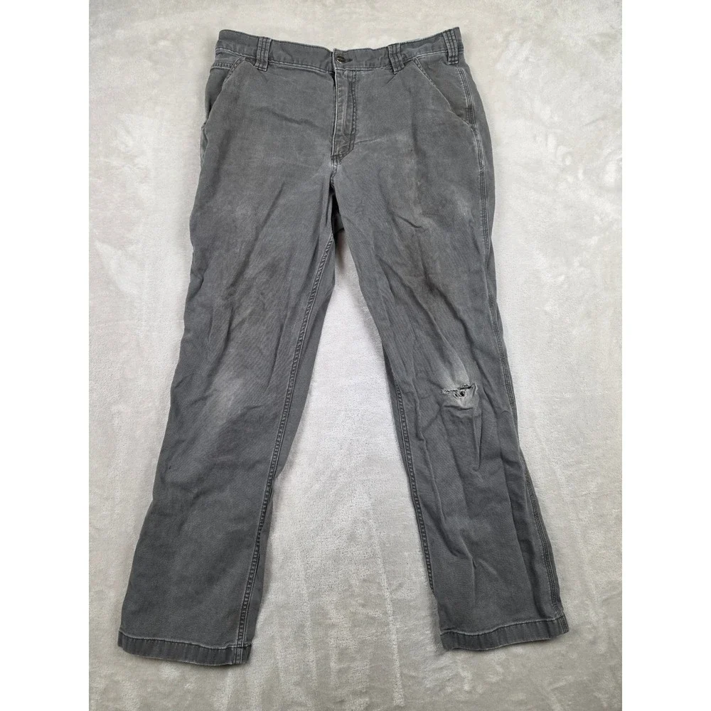 Carhartt Relaxed Canvas Work Pants Mens 36x32 Fit 35x31 Rugged Flex Carpenter